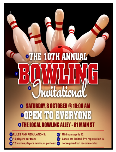 Bowling Game Flyer Templates Free Template Downloads