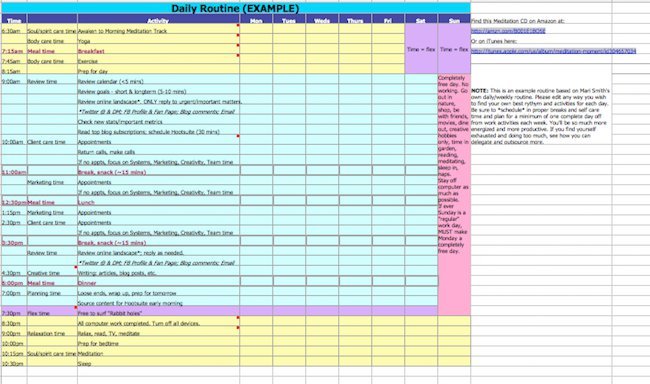 Daily Routine Schedule Template from www.freetemplatedownloads.net
