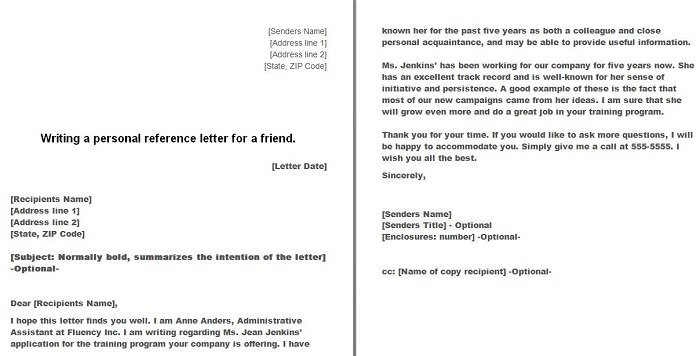 Personal Reference Letter Examples from www.freetemplatedownloads.net