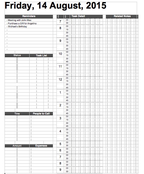 19 Perfect Daily Work Schedule Templates Free Template Downloads