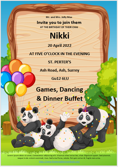 Free Birthday Party Invitation Template 09