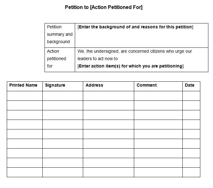 30 Free Petition Templates How To Write Petition Guide Free Template Downloads