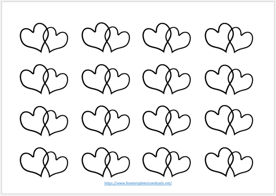 Free Printable Heart Template 02