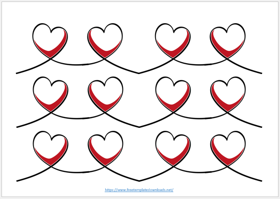 Free Printable Heart Template 04