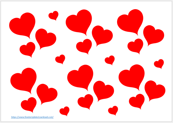 Free Printable Heart Template 08