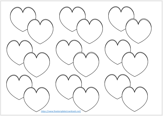 Free Printable Heart Template 10
