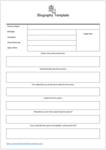 10 Free Biography Templates - Free Template Downloads