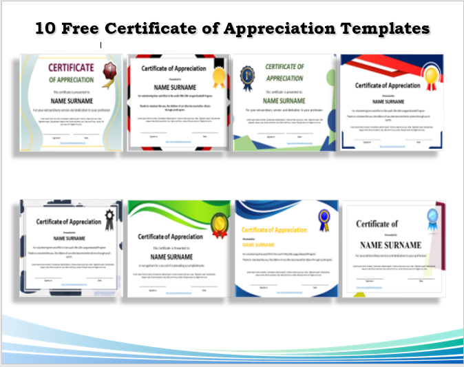 Certificate of Appreciation-Templates Feature Image