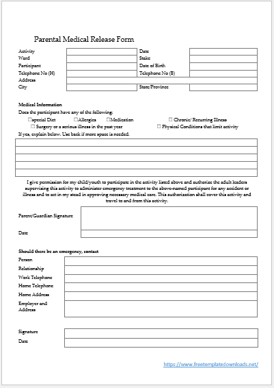 Free Medical Release Form Template 09