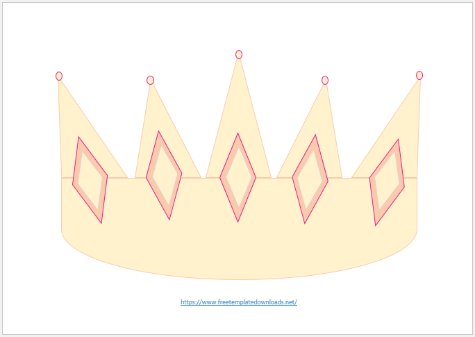 Free Paper Crown Template 06