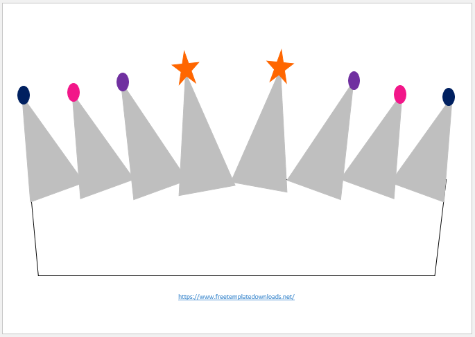 Free Paper Crown Template 07