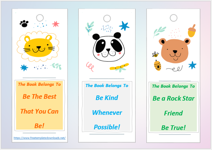 Free Bookmark Template 01