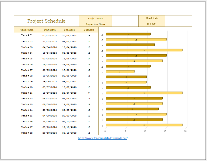 Free Project Schedule Template 05