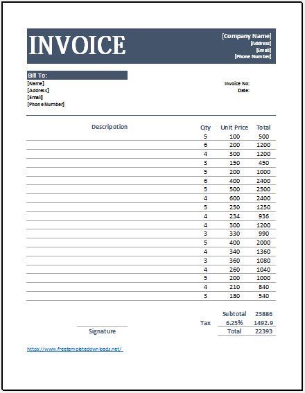 Free Small Business Invoice Template 04