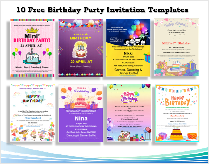 Birthday Party Invitation Templates Feature Image