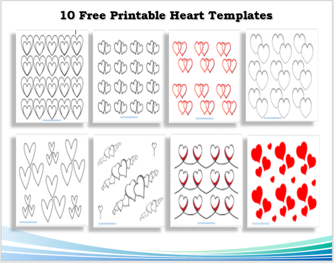 study timetable template free download Printable Heart Templates Feature Image