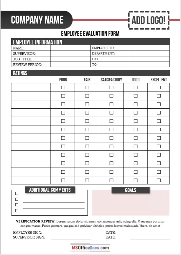 Employee Evaluation Form