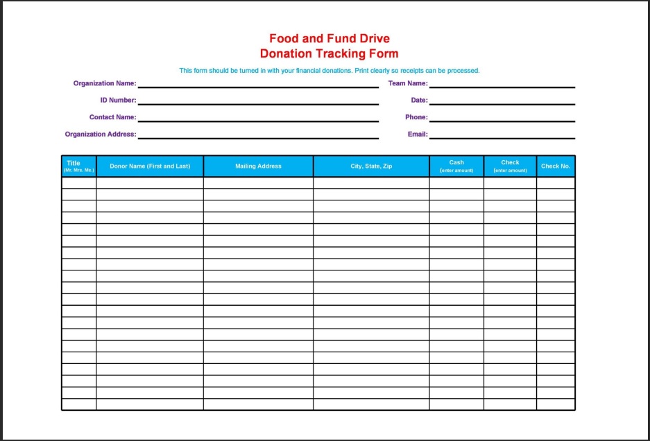 Food Fundraising Template