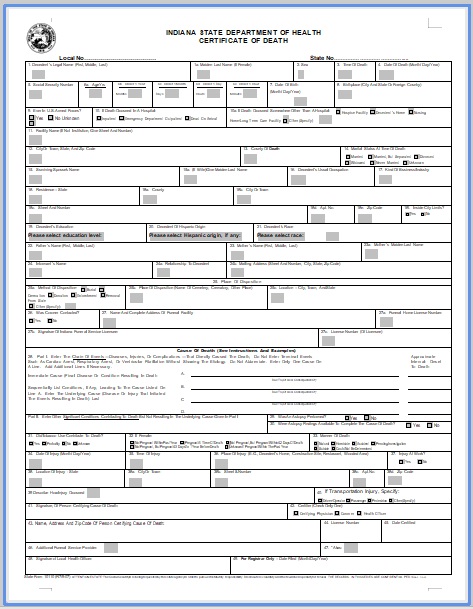 Legal Death Certificate